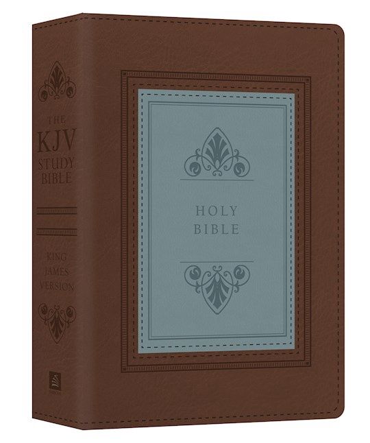 B-KJV- STUDY BIBLE, LARGE PRINT, INDEXED, TEAL INLAY, DICARTA