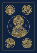 B-RSVCE- CATHOLIC BIBLE, LARGE PRINT, NAVY, CLOTH BOUND