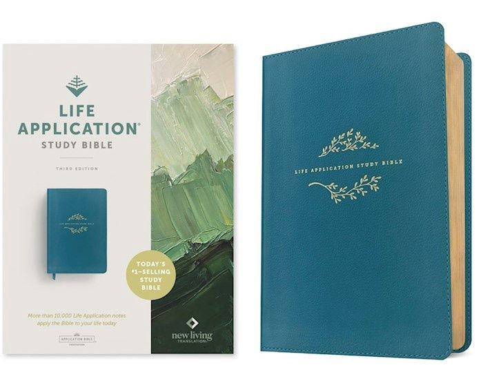 B-NLT- LIFE APPLICATION STUDY BIBLE, TEAL LEATHERLIKE