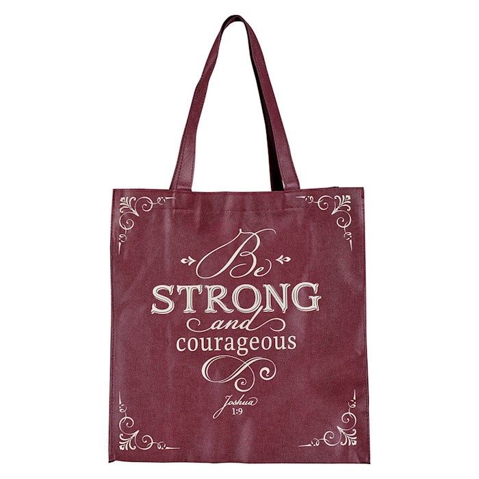 TOTE BAG- BE STRONG &amp; COURAGEOUS, TOPAS PINK