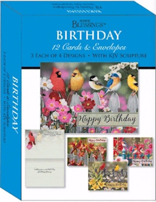 BOXED CARD- BIRTHDAY- BIRDS- 12/BOX