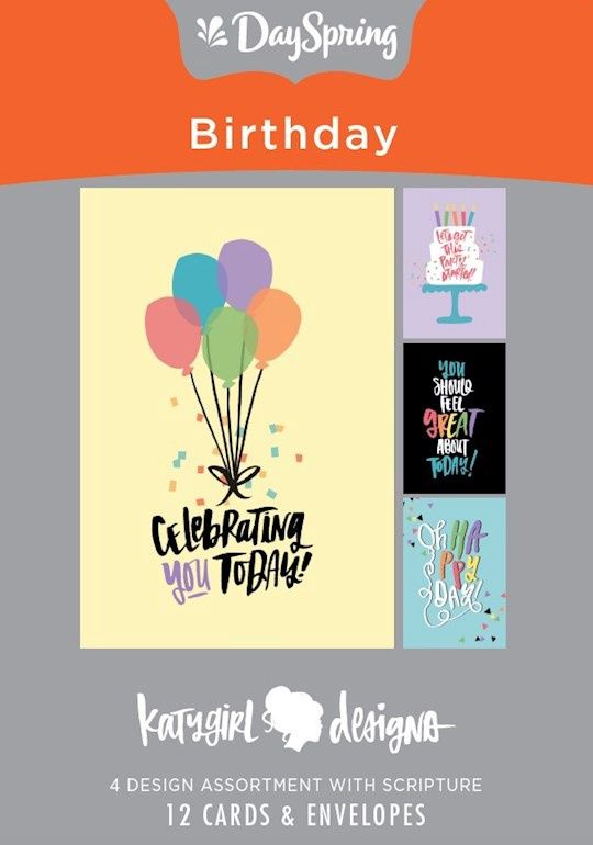 BOXED CARD- BIRTHDAY- KATY GIRL DESIGNS- 12/BOX