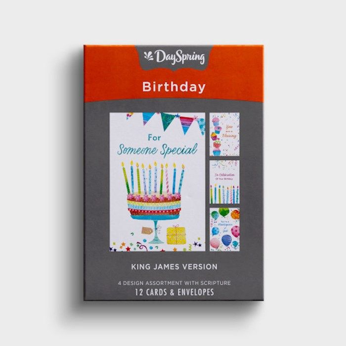 BOXED CARD- BIRTHDAY- BIRTHDAY, KJV- 12/BOX