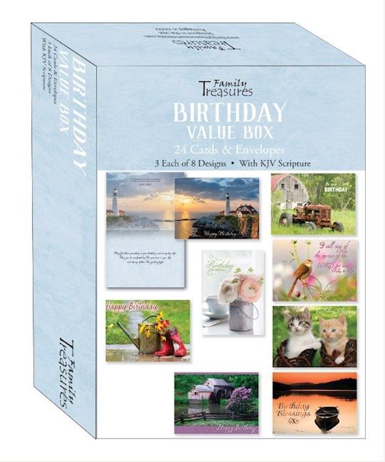 BOXED CARD- BIRTHDAY- ASSORTED VALUE BOX, 24/BOX