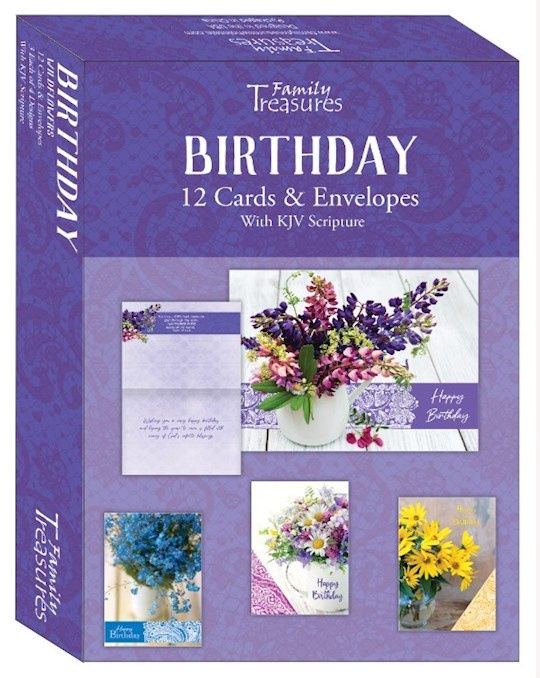 BOXED CARD- BIRTHDAY- WILDFLOWERS- 12/BOX