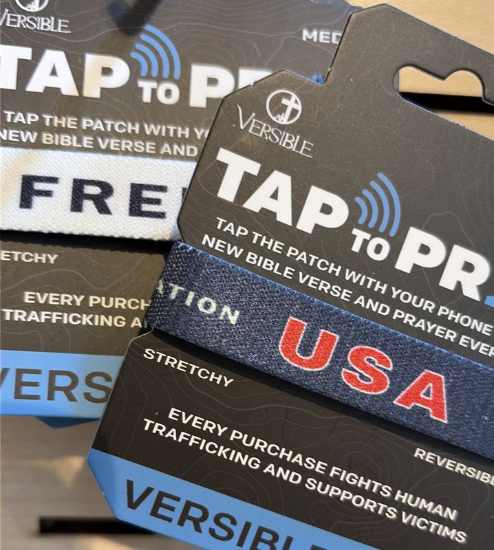 WRISTBAND- FREEDOM- SMALL- VERSIBLE, TAP TO PRAY