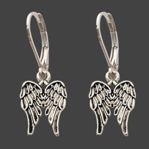 EARRINGS- FOREVER FAITH- ANGEL WINGS SILVER