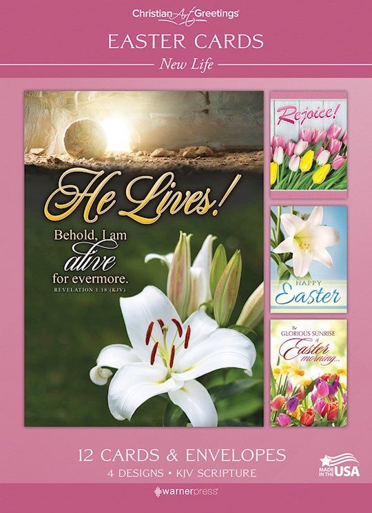 BOXED CARD- EASTER- NEW LIFE, KJV, 12/BOX