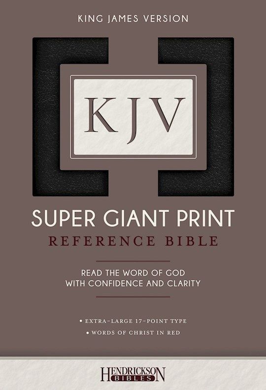 B-KJV- SUPER GIANT PRINT REFERENCE BIBLE, BLACK