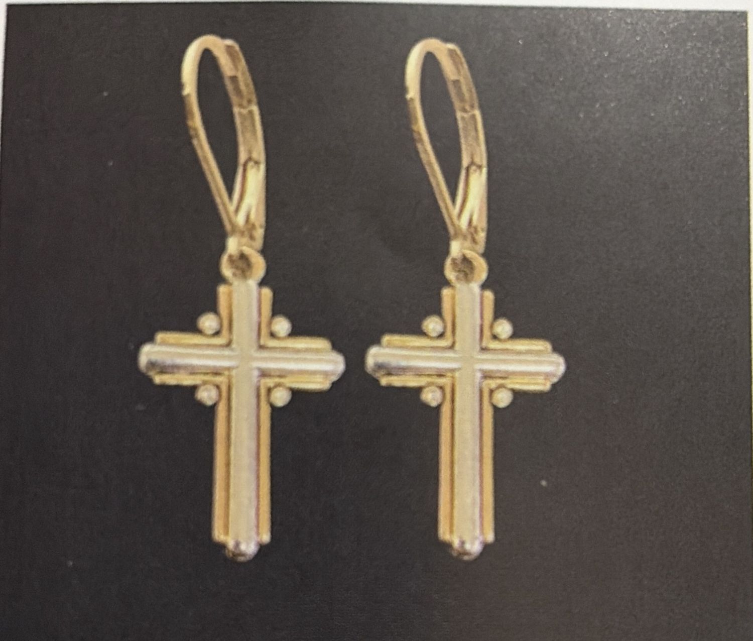 EARRINGS- JOY UNSPEAKABLE- HARMONY CROSS GOLD