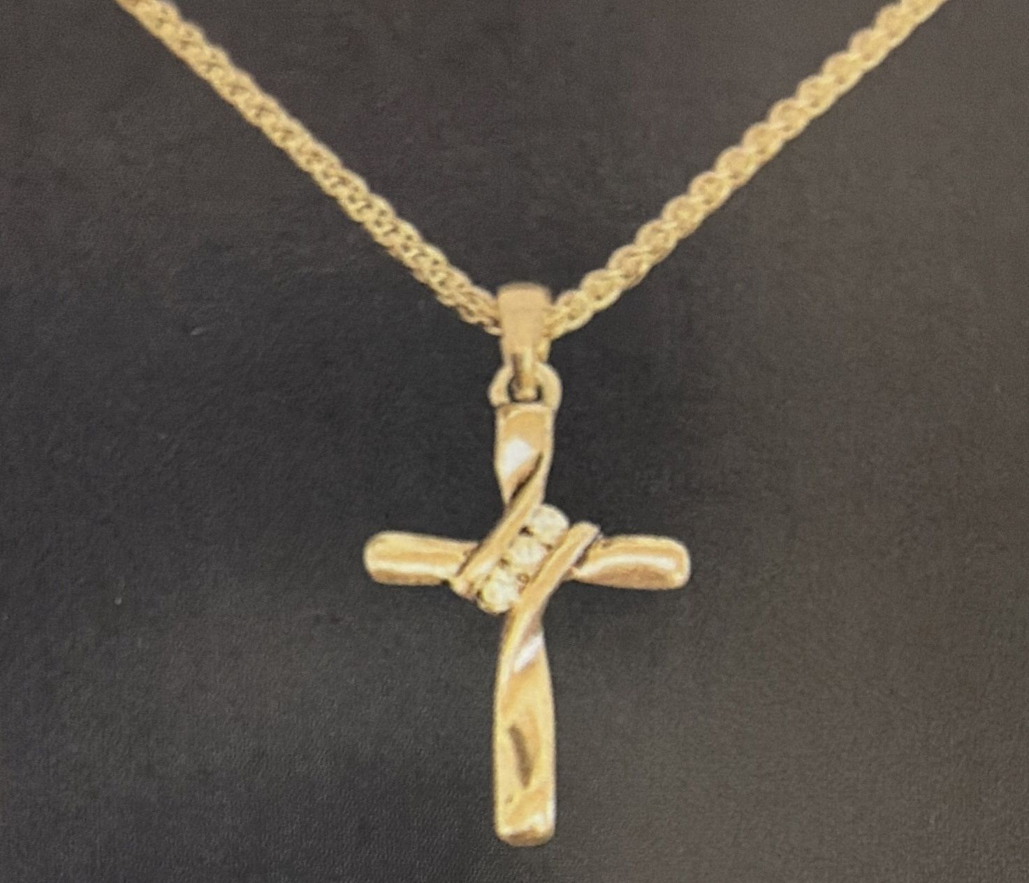 NECKLACE- JOY UNSPEAKABLE- JOYFUL CROSS, GOLD