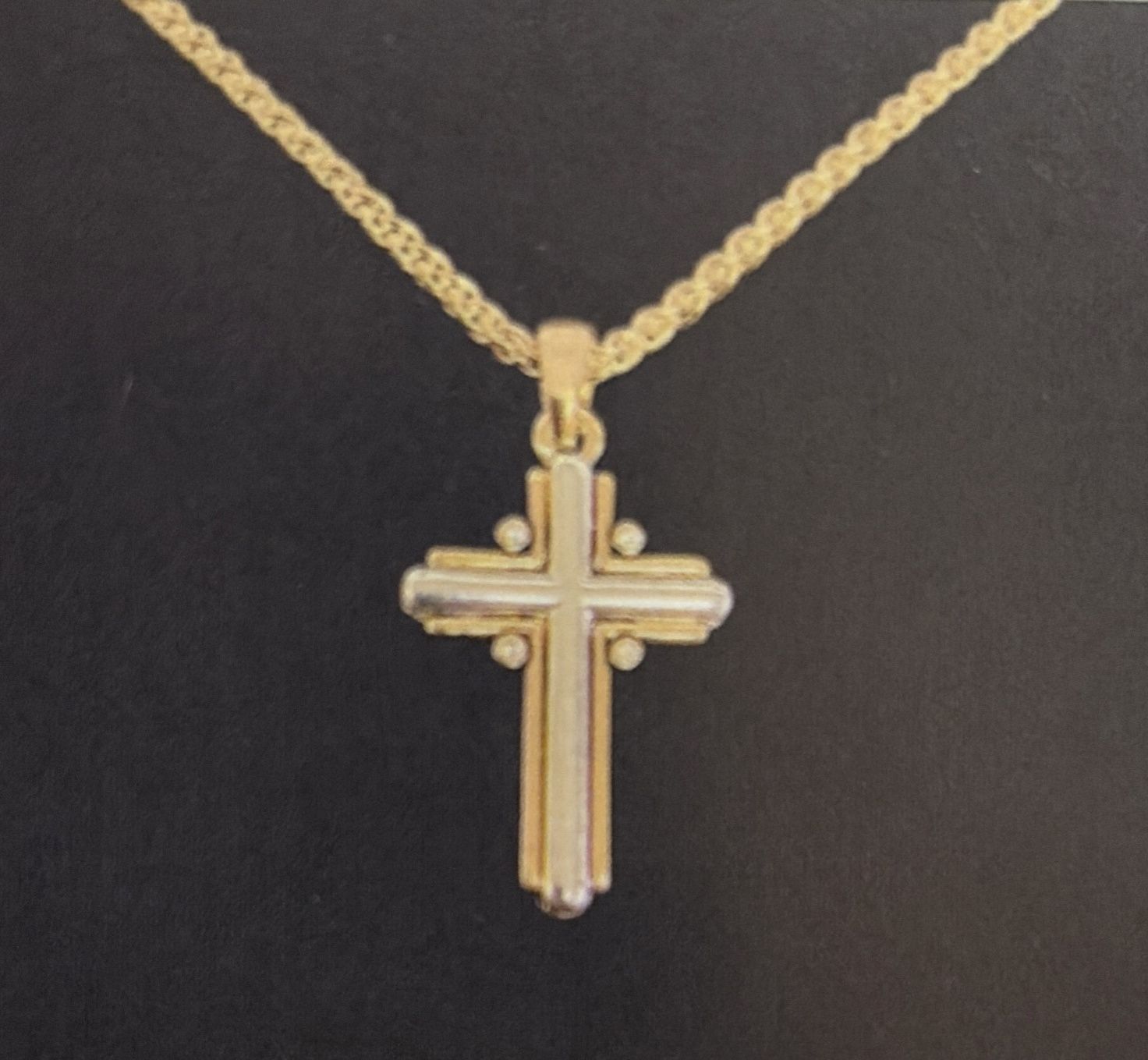 NECKLACE- JOY UNSPEAKABLE- HARMONY CROSS, GOLD