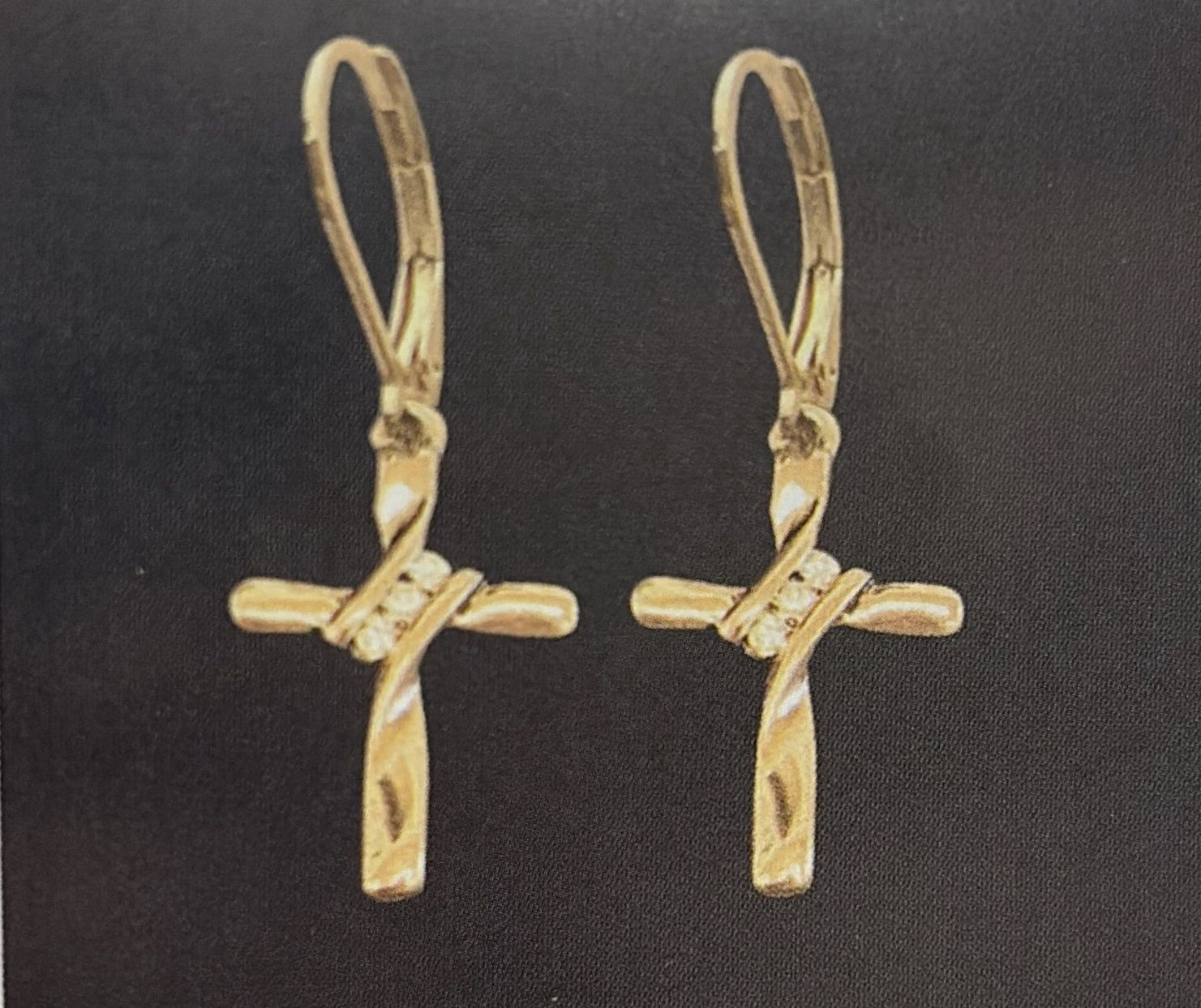 EARRINGS- JOY UNSPEAKABLE- JOYFUL CROSS GOLD