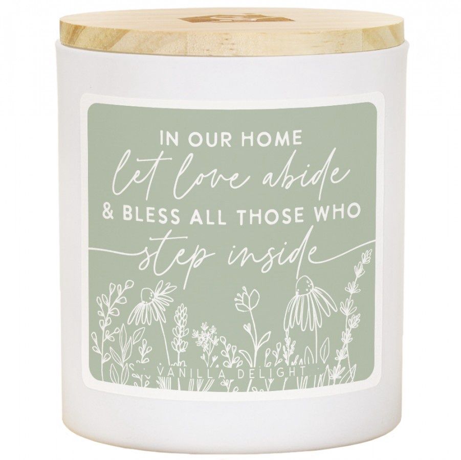 CANDLE- LET LOVE ABIDE- VANILLA SCENT