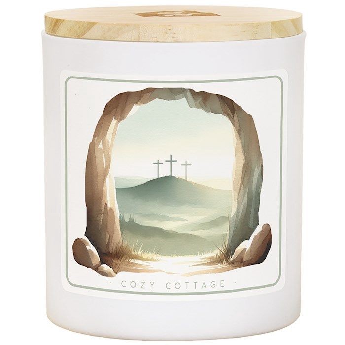 CANDLE- EMPTY TOMB ART- COZY COTTAGE SCENT