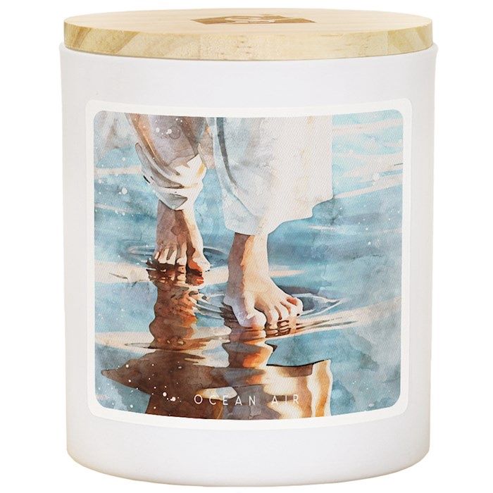 CANDLE- JESUS ON WATER- OCEAN AIR SCENT