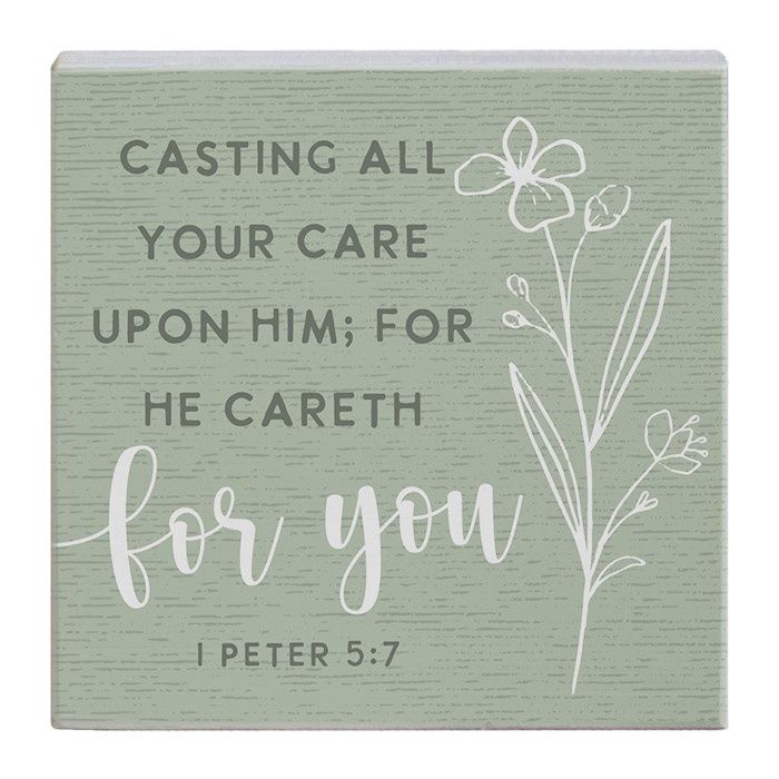 SMALL TALK SQUARE- CASTING ALL CARES- GREEN