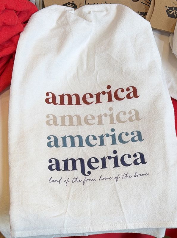 TEA TOWEL- AMERICA REPEATED