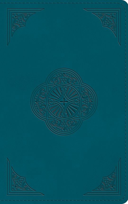 B-ESV- THINLINE BIBLE, DEEP TEAL, ROTUNDA DESIGN, RED LETTER ED.