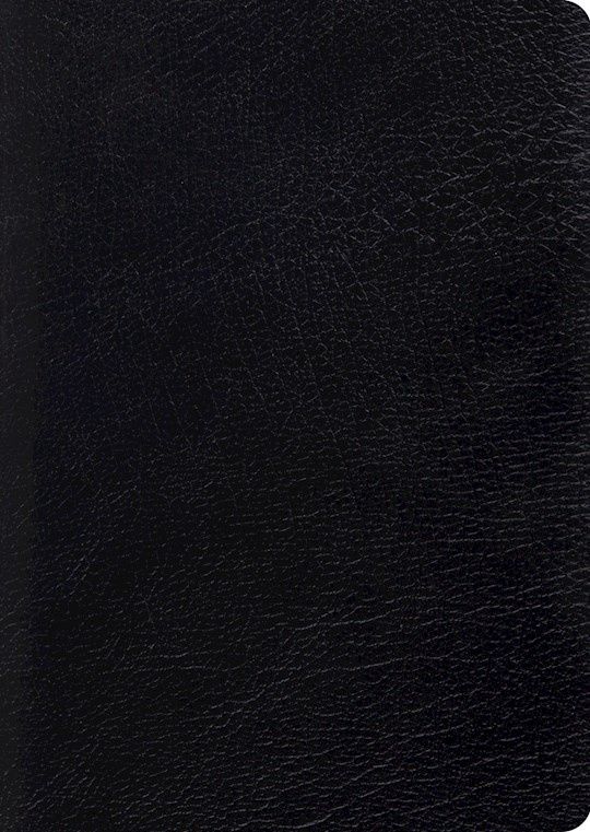 B-ESV- STUDY BIBLE, GENUINE LEATHER, LARGE PRINT, BLACK