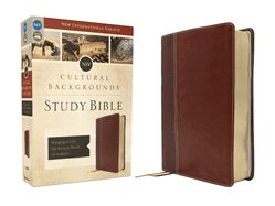 B-NIV- CULTURAL BACKGROUNDS STUDY BIBLE, BROWN, LEATHERSOFT- SALE!