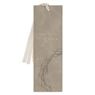 PREMIUM BOOKMARK- AMAZING GRACE, CROWN OF THORNS- VEGAN LEATHER