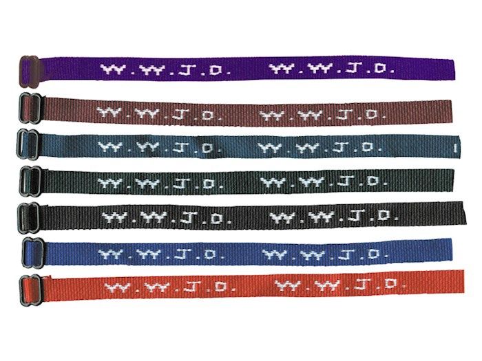 WWJD BRACELET- BOLD, DARK COLORS
