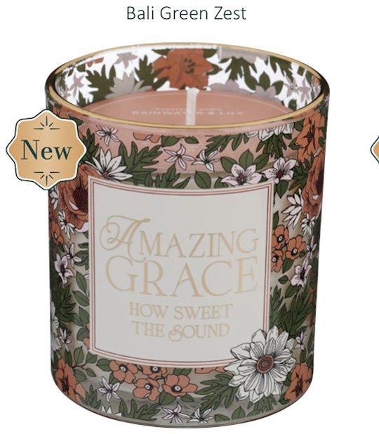GLASS CANDLE- AMAZING GRACE