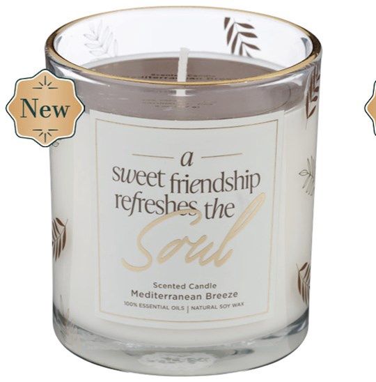 GLASS CANDLE- SWEET FRIENDSHIP REFRESHES THE SOUL