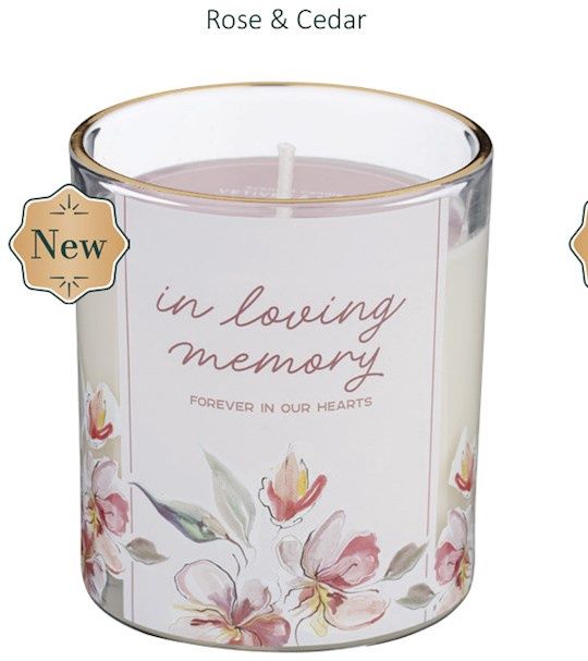 GLASS CANDLE- IN LOVING MEMORY