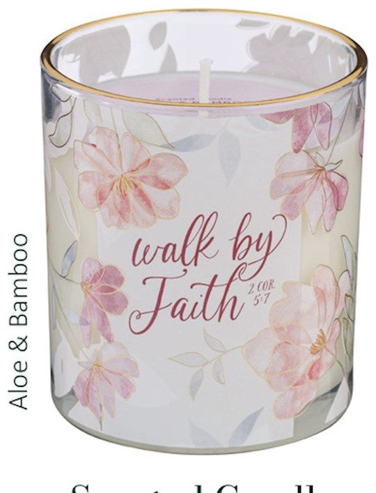 GLASS CANDLE- WALK BY FAITH