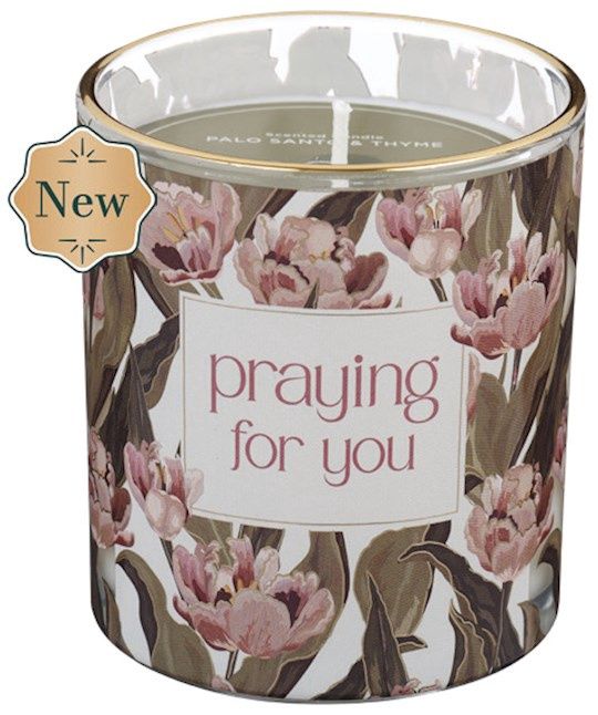 GLASS CANDLE- PRAYING FOR YOU