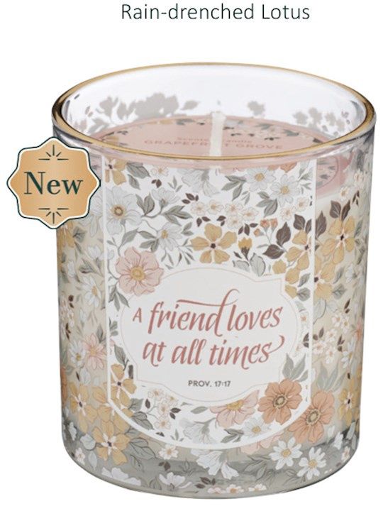 GLASS CANDLE- A FRIEND LOVES AT ALL TIMES