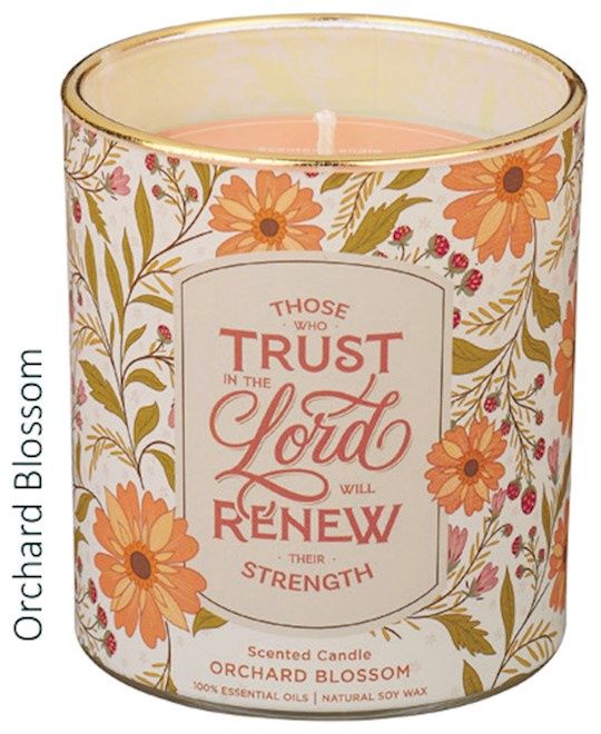 GLASS CANDLE- THOSE WHO TRUST IN THE LORD