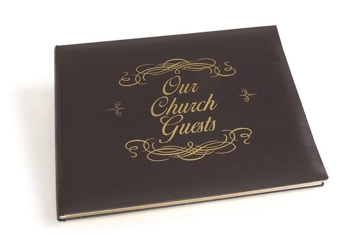 GUEST BOOK- OUR CHURCH GUESTS- BLACK, LARGE