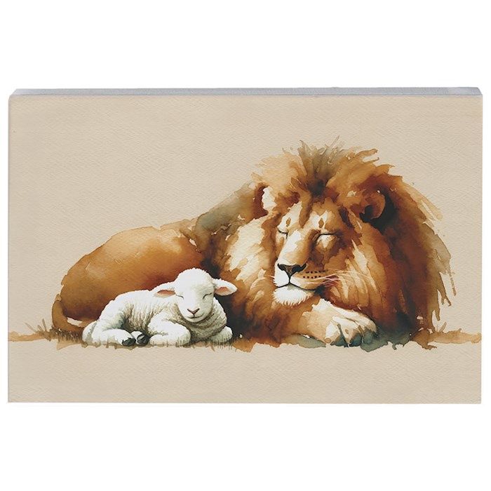 DECOR- LION AND LAMB, 3 x 5