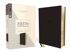 B-NRSVue- HOLY BIBLE WITH APOCRYPHA, BLACK, JOURNAL EDITION, LEATHERSOFT