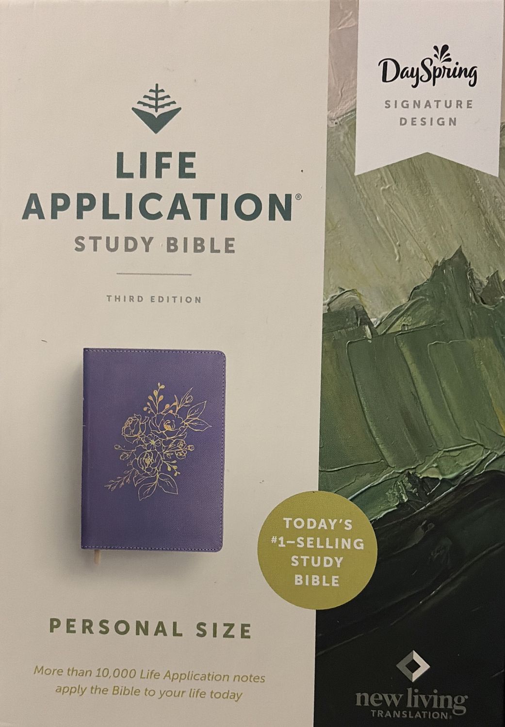 B-NLT- LIFE APPLICATION STUDY BIBLE, LAVENDER BOUQUET, PERSONAL SIZE, 3rd EDITION,