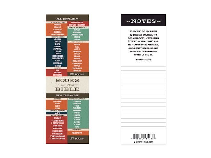 BOOKMARKS- BOOKS OF THE BIBLE, PACK OF 25