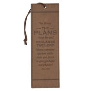 PREMIUM BOOKMARK- I KNOW THE PLANS, BROWN- VEGAN LEATHER
