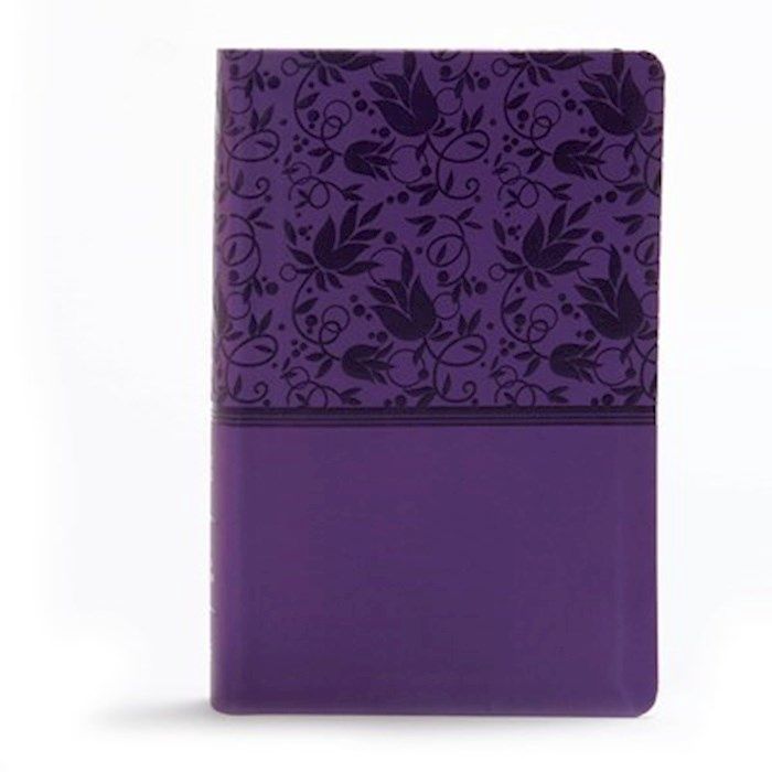 B-KJV- LARGE PRINT REFERENCE BIBLE, PURPLE LEATHERTOUCH