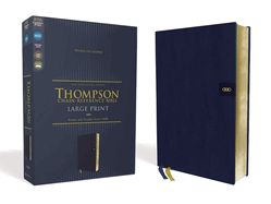 B-NIV- NAVY, LARGE, THOMPSON CHAIN REF