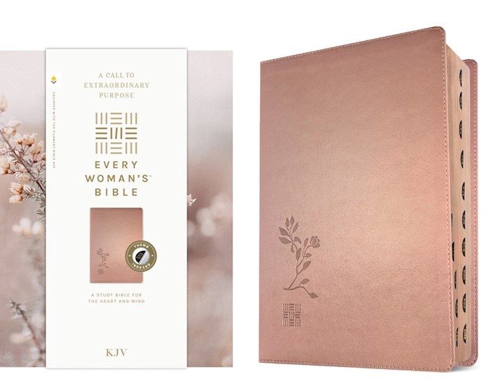B-KJV- EVERY WOMAN'S BIBLE, ROSE GOLD, INDEXED