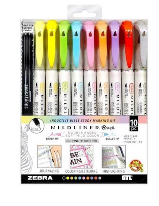 MIDLINER BRUSH STUDY KIT, 10 PIECE SET