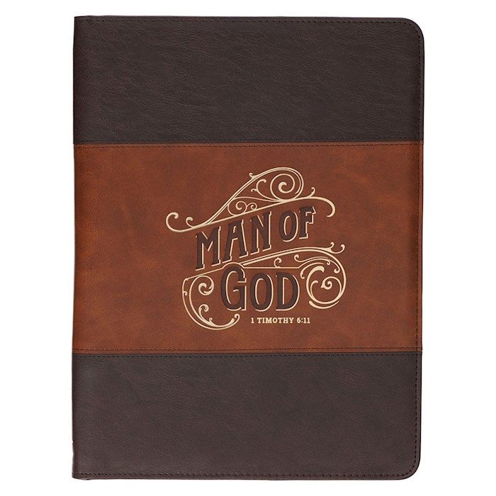 PADFOLIO- MAN OF GOD, TWO-TONE BROWN