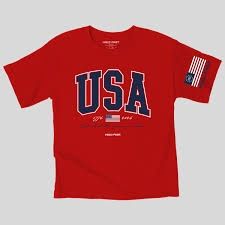 TSHIRT KIDZ- USA STRONG- SM- RED, SMALL - SALE!