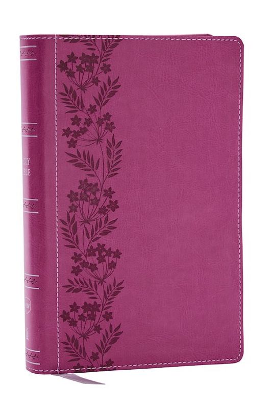 B-NKJV- PERSONAL SIZE LARGE PRINT- PINK LEATHERTOUCH