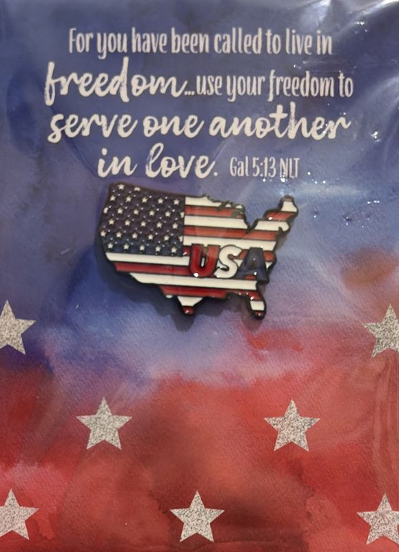 ENAMEL PIN- LIVE IN FREEDOM, GALATIANS 5:13