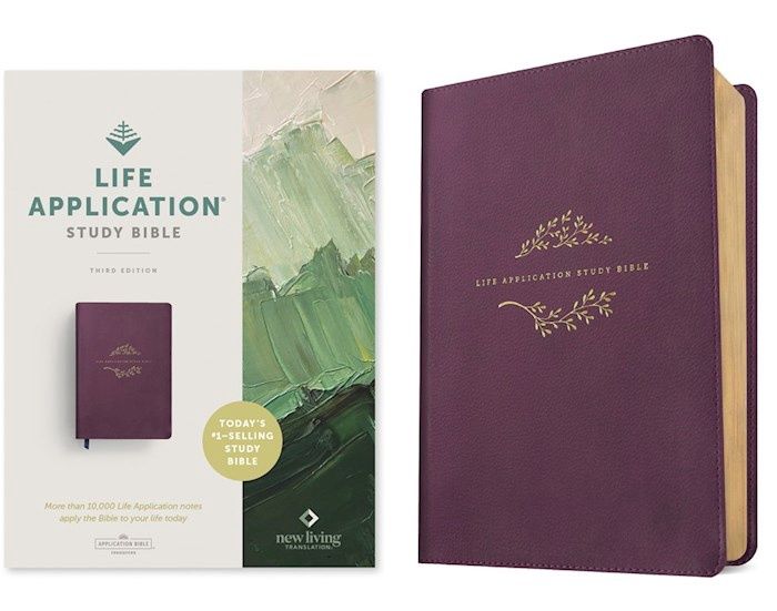 B-NLT- LIFE APPLICATION STUDY BIBLE, PURPLE LEATHERLIKE