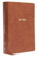 B-NKJV- FOUNDATION STUDY, LARGE PRINT, BROWN, INDEXED